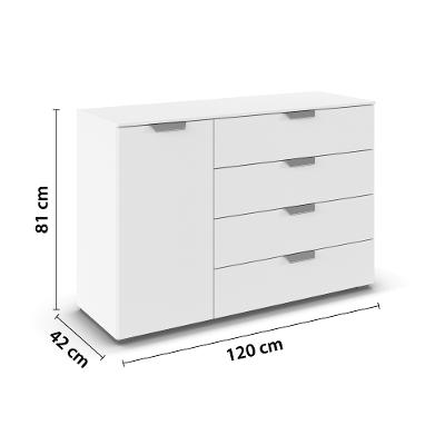 Kommode 1-trg.li, 4 SBK Aditio Box AC11L.64ZD      Orange-Z