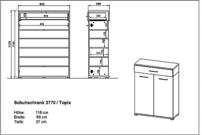 Schuhschrank GW- Predore 3770-653