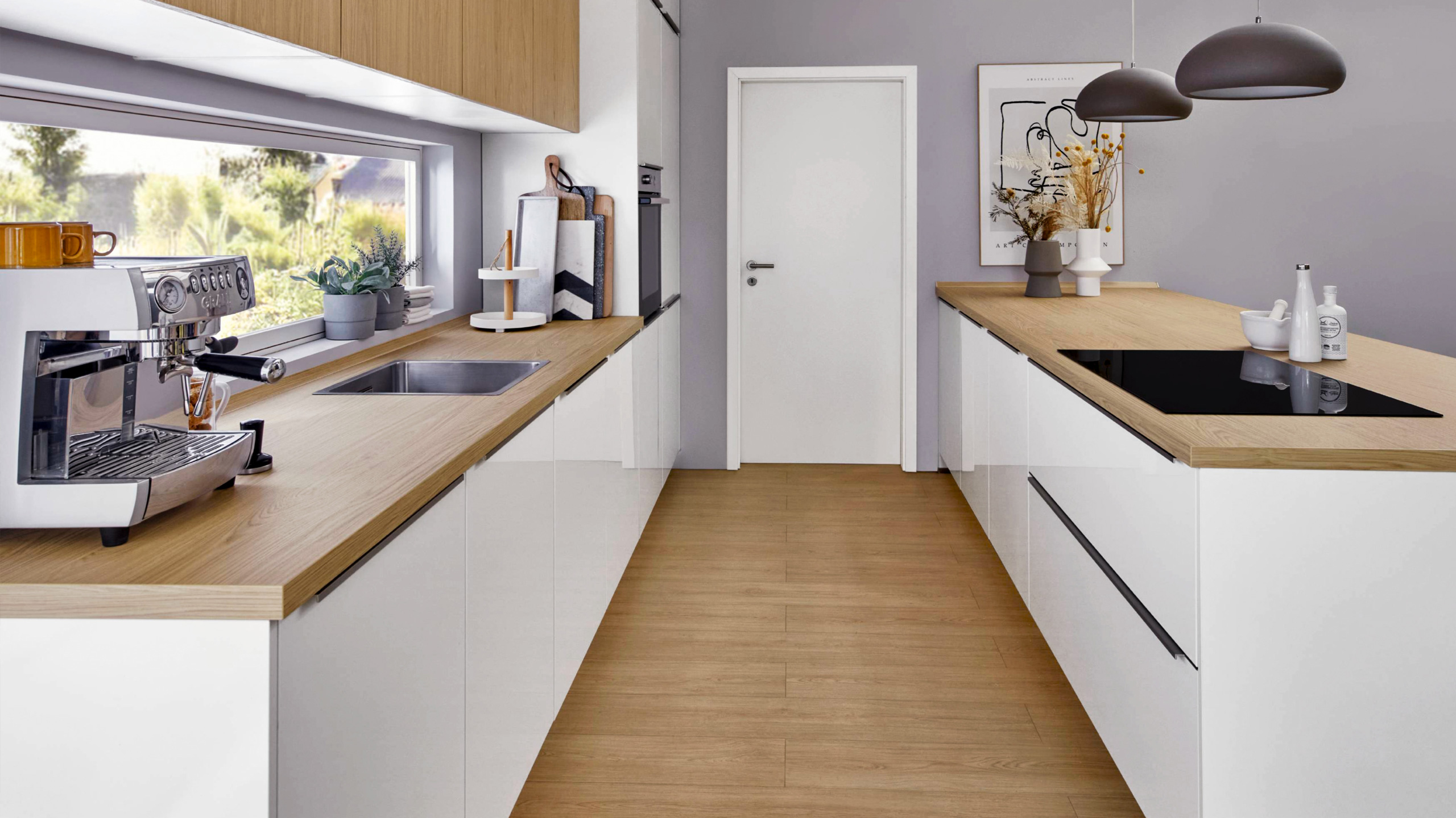 Grifflose Familienküche "Novalux" von Nobilia