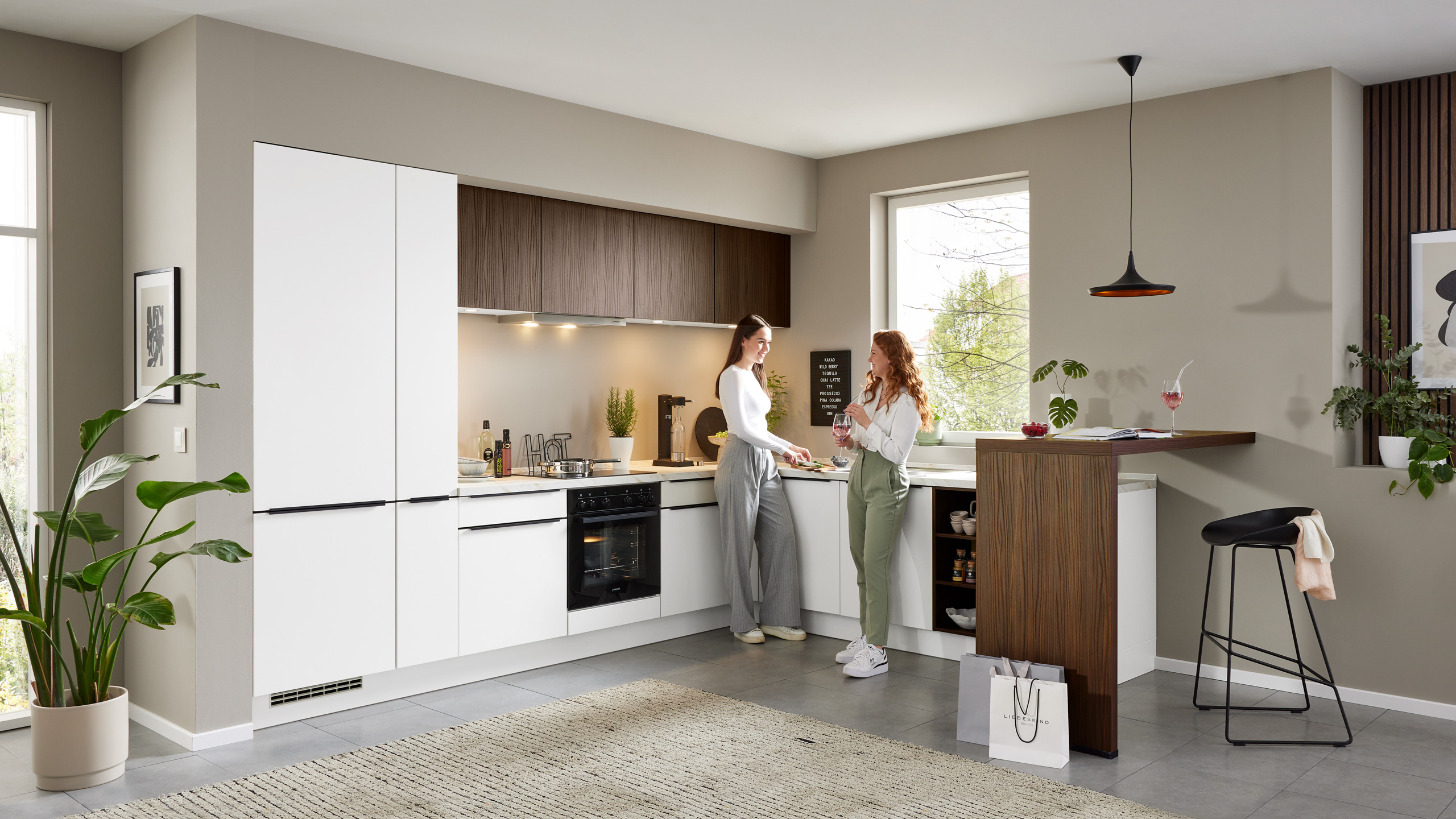 Moderne Familienküche "Softline" in L-Form von Culineo