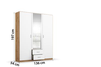 Drehtürenschrank, 3-trg., 2 SBK Case AD697.2767              Blue-Z