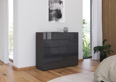 Kommode, 1 T Anschlag re, 5 SBK Flipp A796G.68Y8           Orange-Z