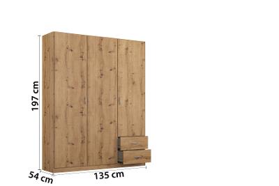 Drehtürenschrank, 3-trg., 2 SBK, Case AD696.3734              Blue-Z