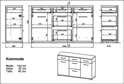 Sideboard GW- Predore 3778-653