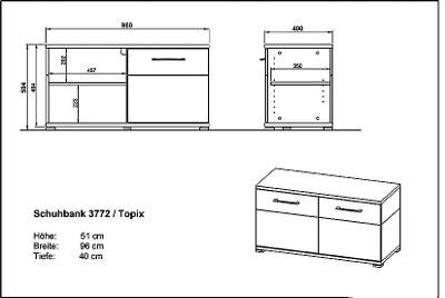 Schuhbank GW- Predore 3772-653