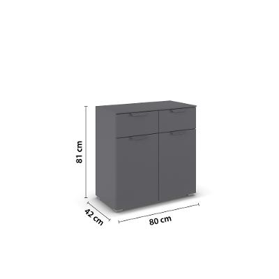 Kommode 2-trg., 2 SBK Aditio Box AC23W.64UD      Orange-Z