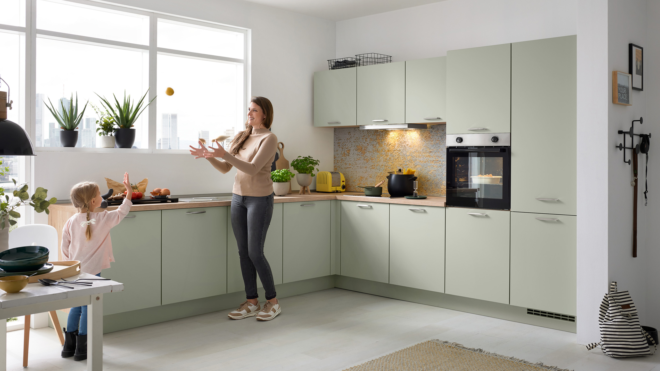 Trendküche "Senso" in L-Form von Culineo