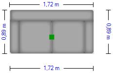 Sofa 2,5-sitzig OS-PP1113