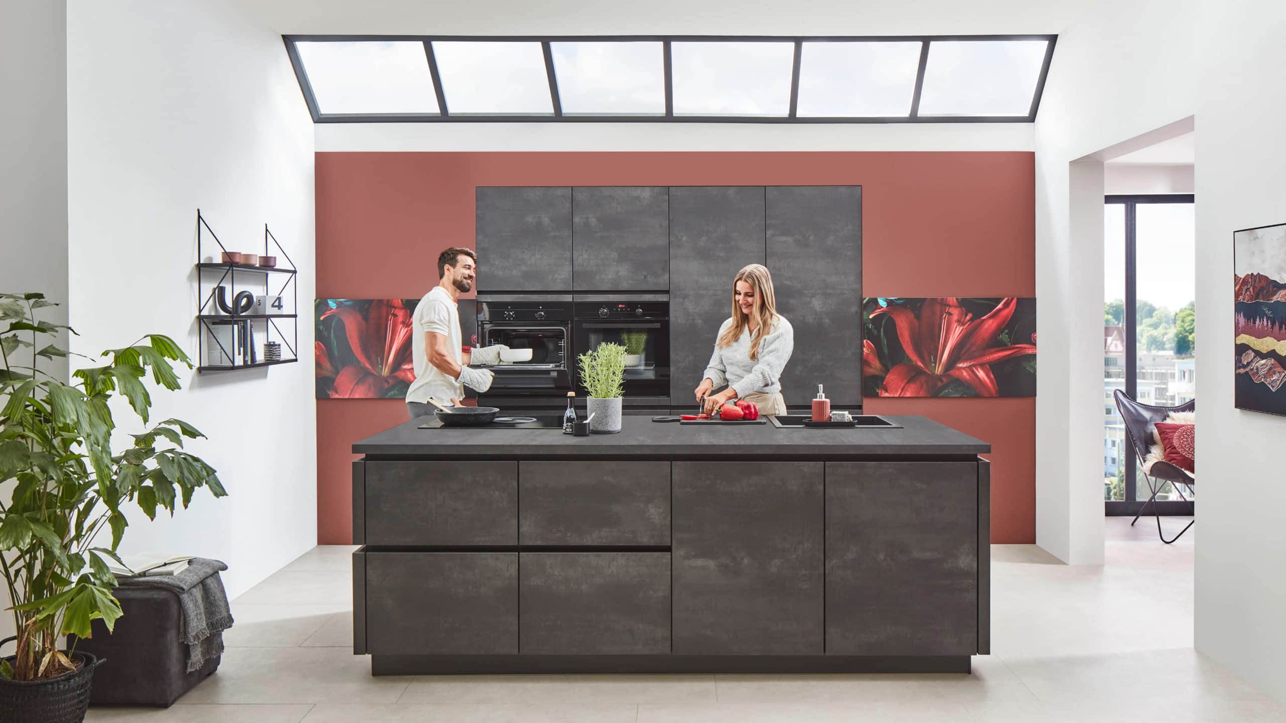 Grifflose Designküche "Laser" von Nobilia