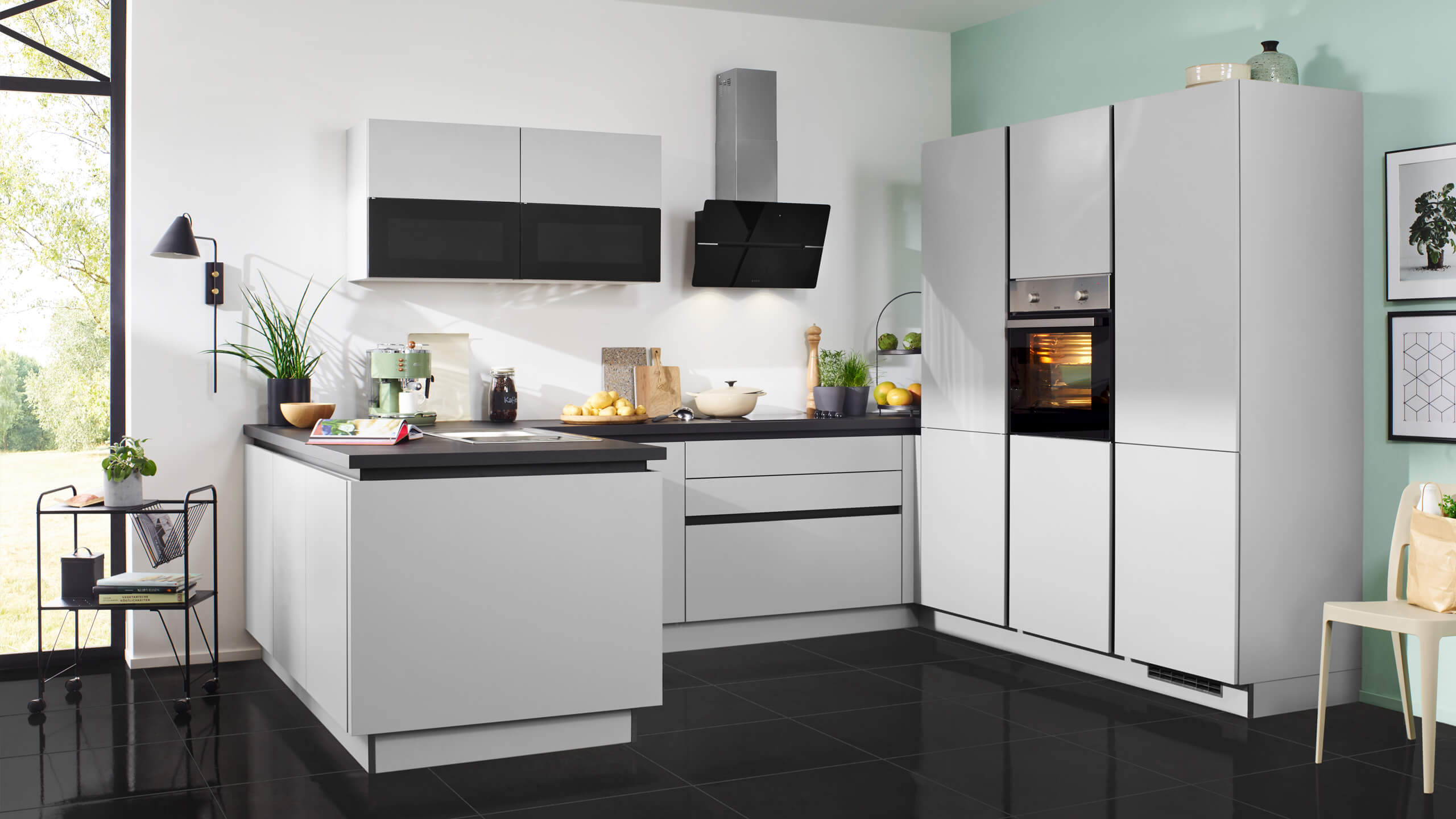 Moderne Familienküche "Win" in U-Form von Express