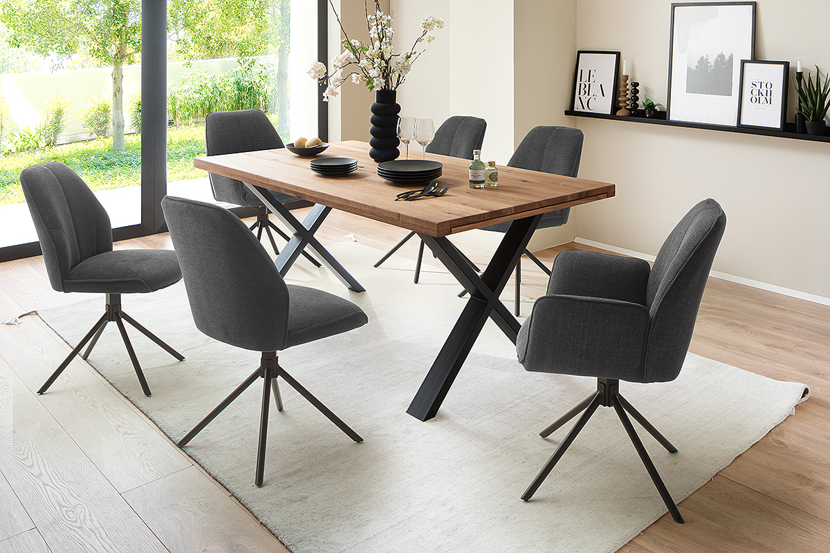 4 Fuß Stuhl mit Armlehnen 2er-Set Pemba 1001996