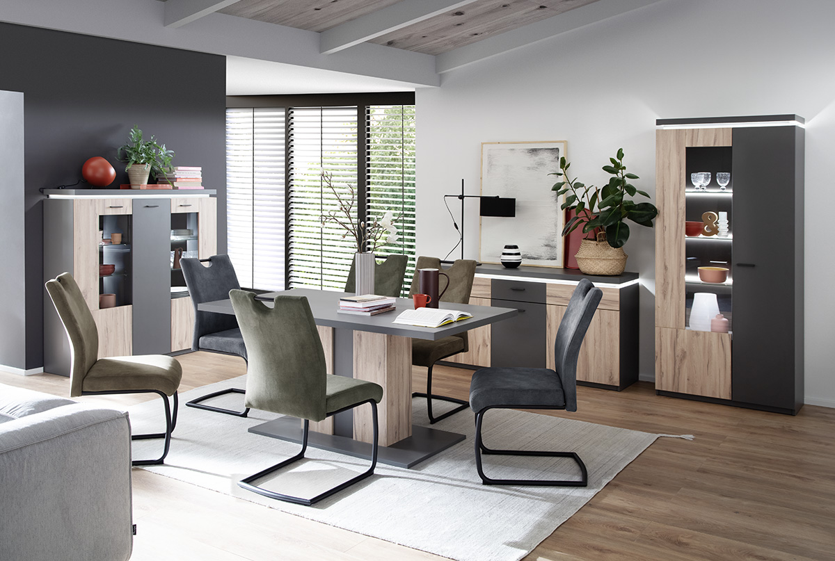 Schwingstuhl mit Griffloch 2er-Set Acroma 1008244