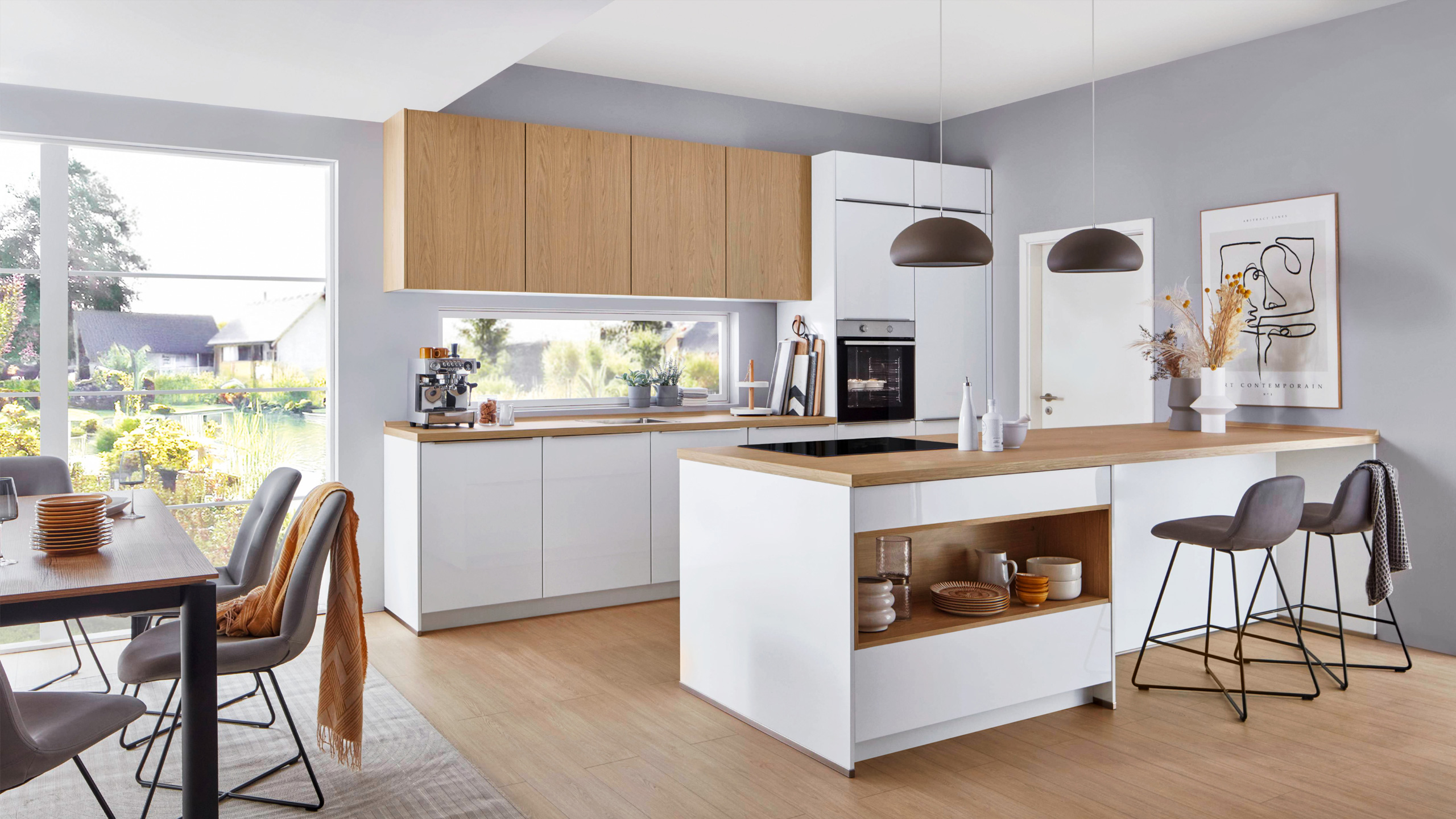 Grifflose Familienküche "Novalux" von Nobilia