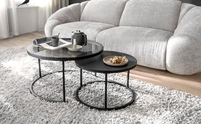 Couchtisch-Set rund Chester 1008988