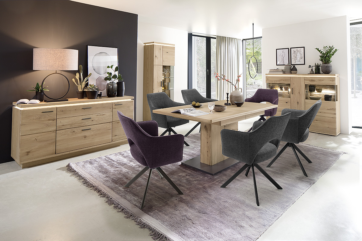 4 Fuß Stuhl mit Armlehnen Tavira