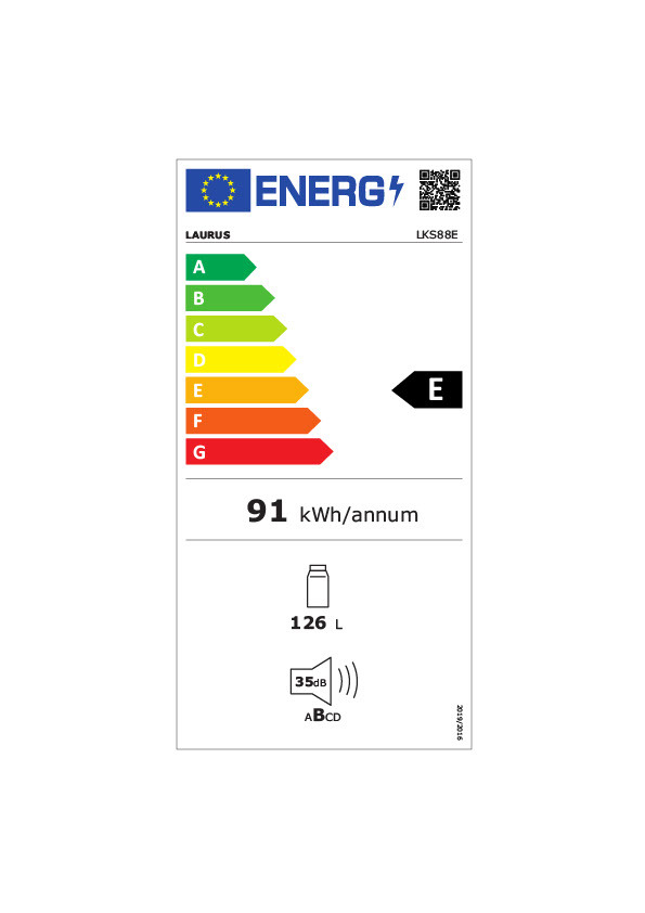 Energielabel Kühlautomat LKS88E
