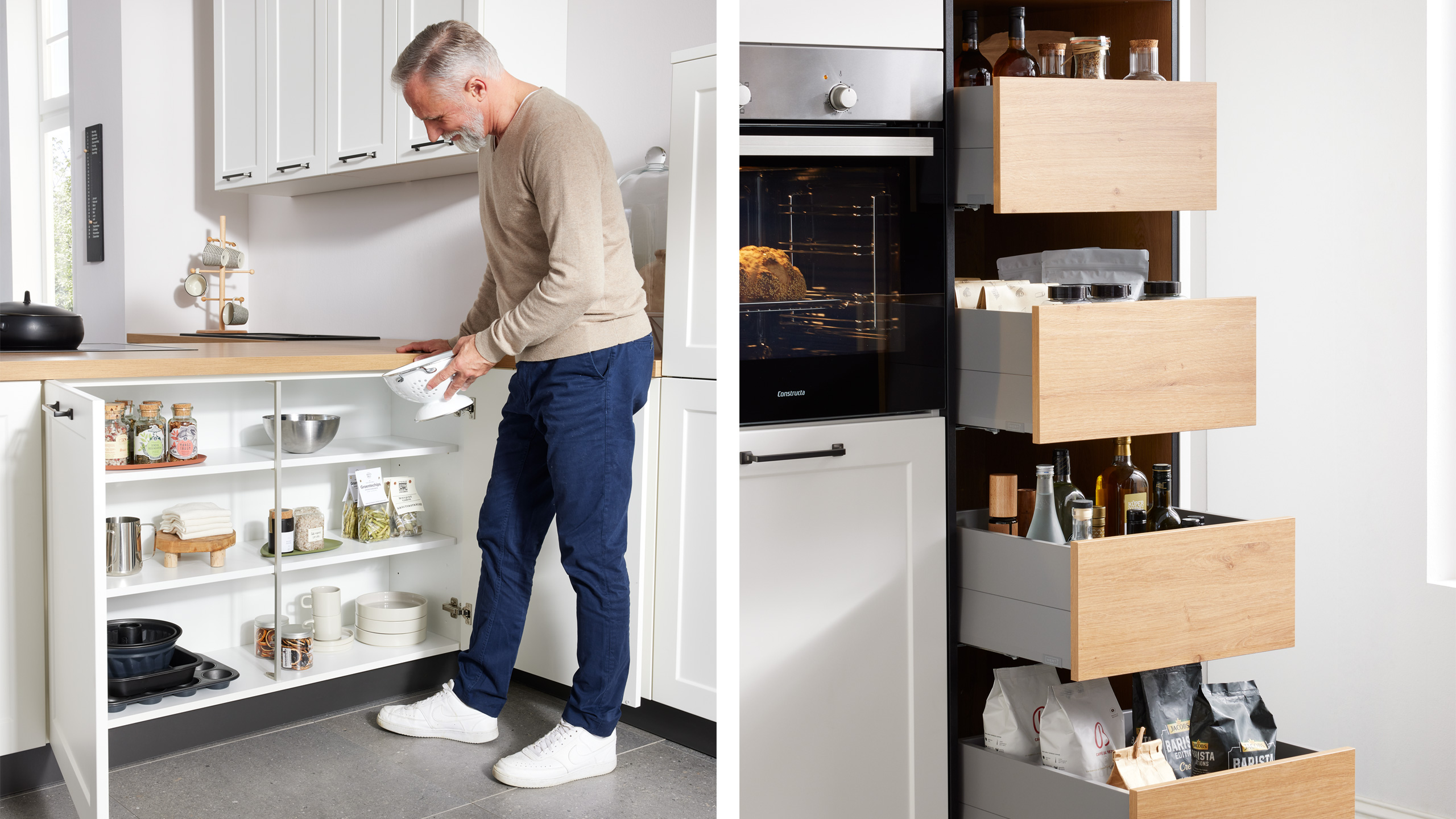 Landhausküche "Vivien" in T-Form von Wert Küche