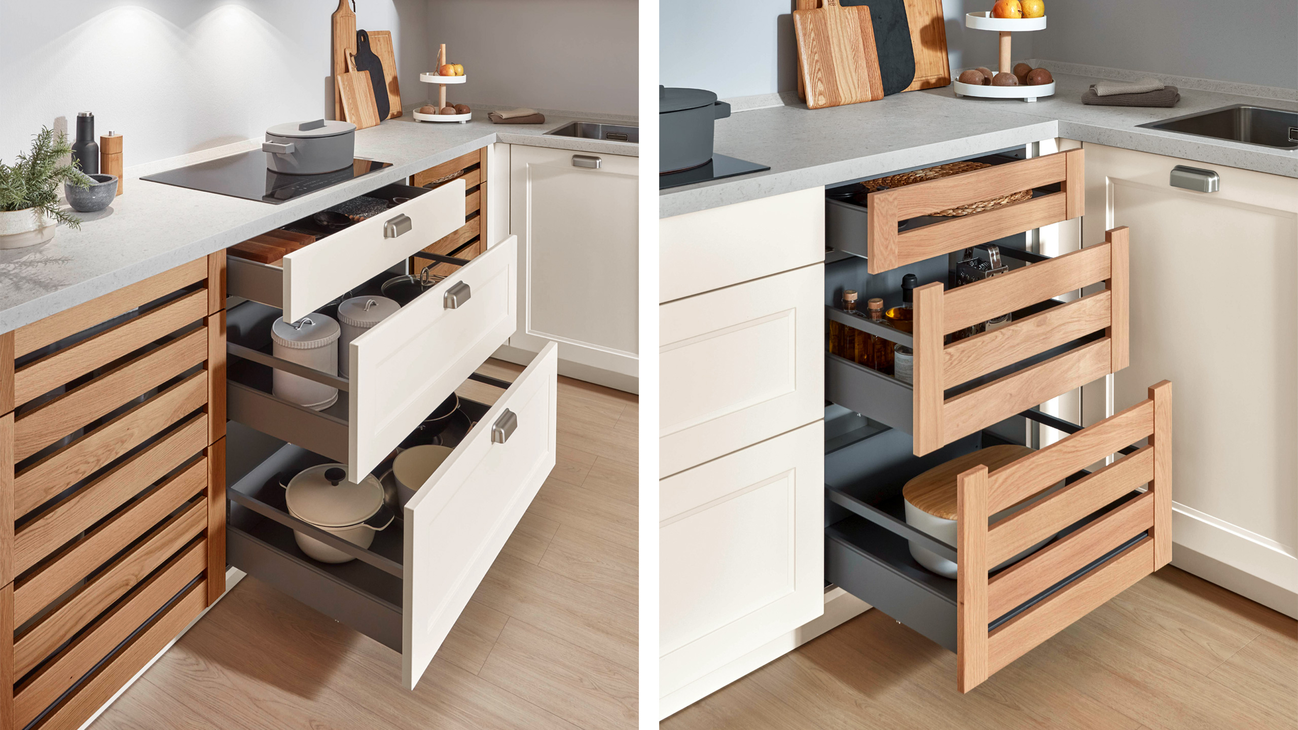 Landhausküche "Cascada" in L-Form von Nobilia