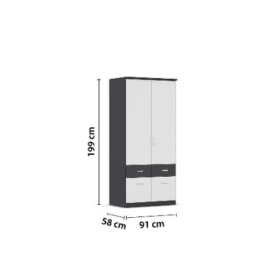 Drehtürenschrank, 2-trg., 4 SBK Bremen-Extra AD7482.OR95