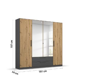 Drehtürenschrank, 4-türig, 2 SBK Style-Up AC399.2205          Blue-Z
