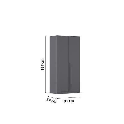 Drehtürenschrank 2-türig Alba AG826.3730            Orange-Z