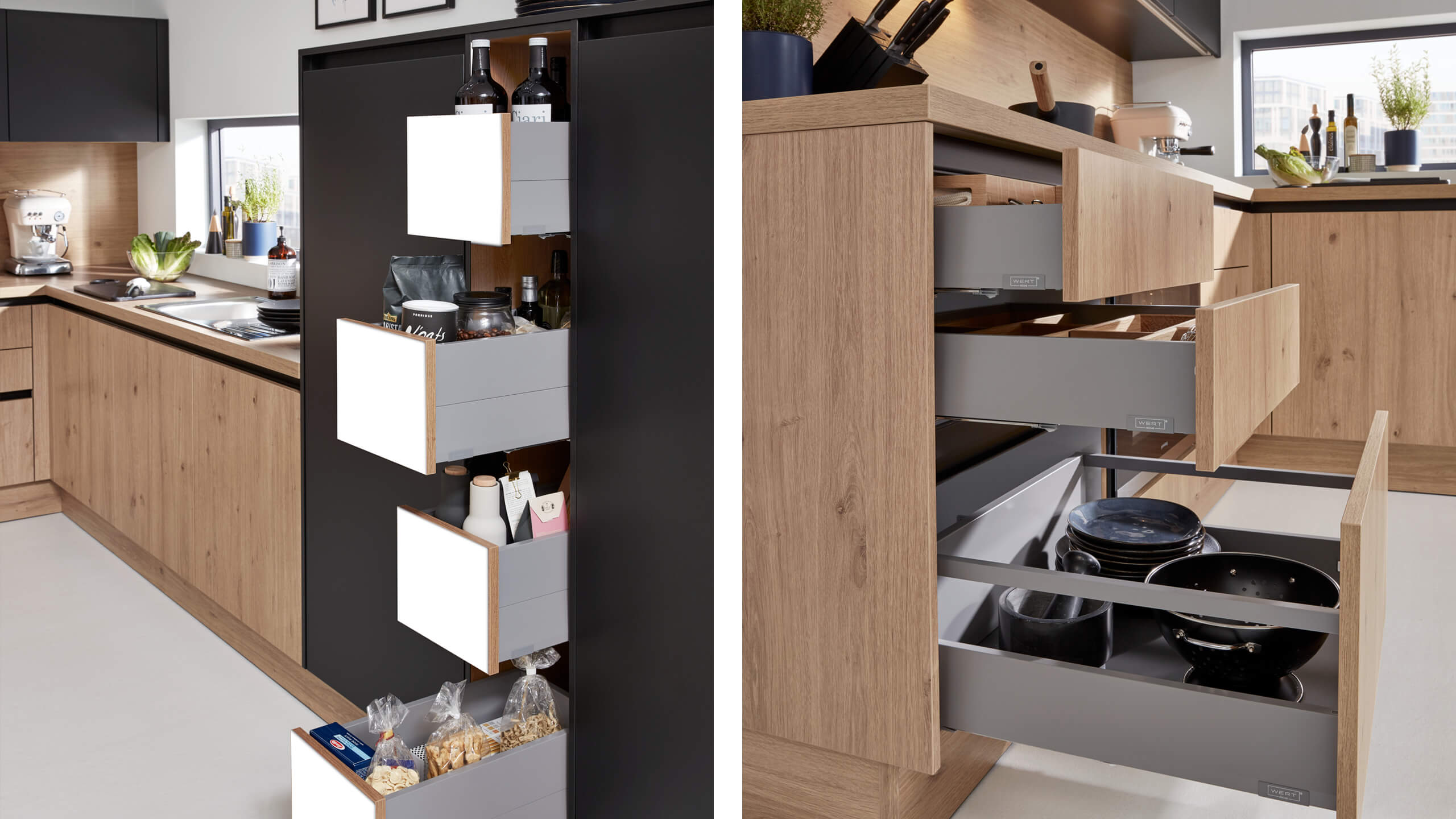 Moderne Familienküche "Barbara" in L-Form von Wert Küche