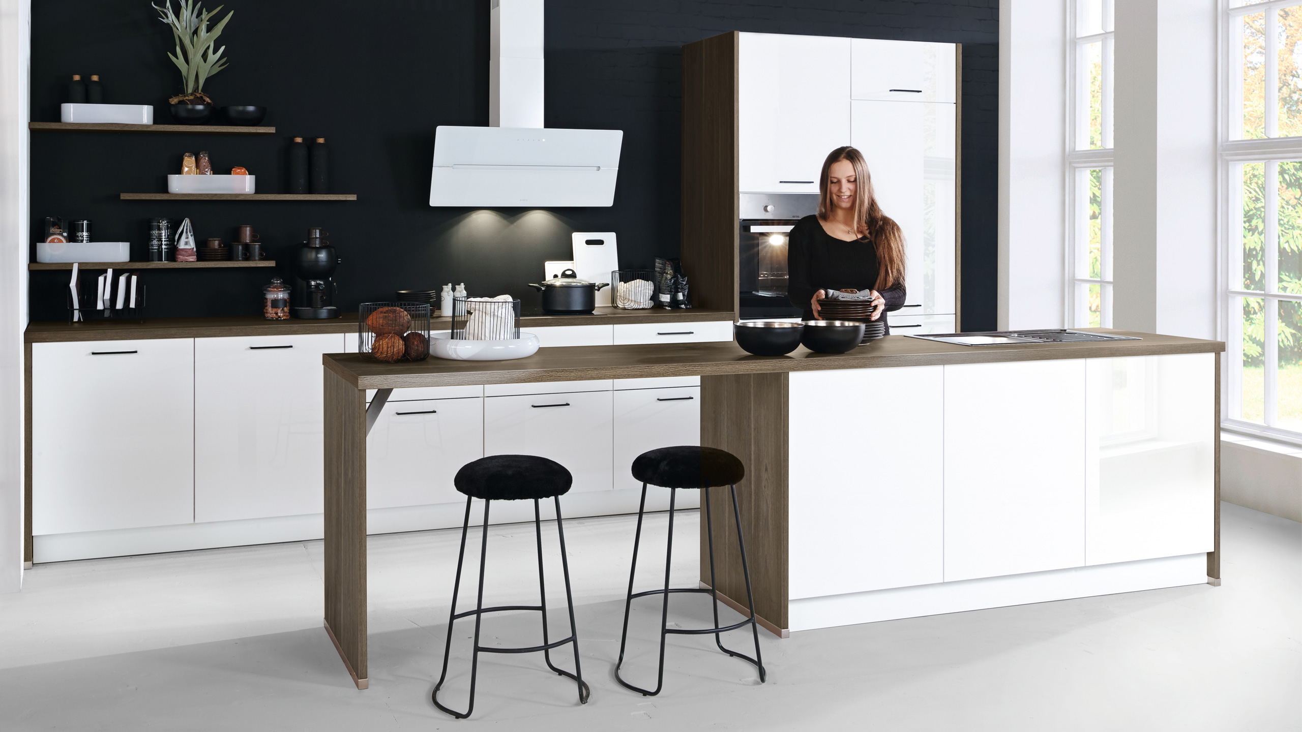 Moderne Familienküche "Star" mit Insel von Express