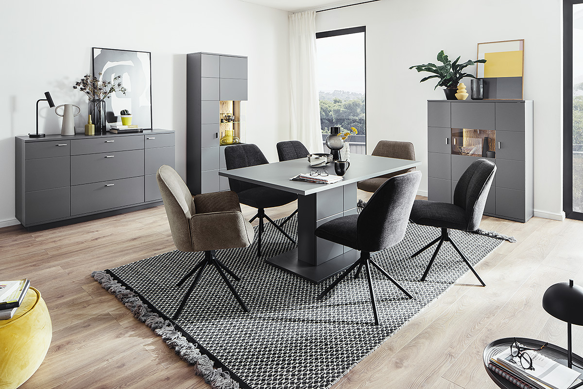 4 Fuß Stuhl mit Armlehnen 2er-Set Pemba 1001998