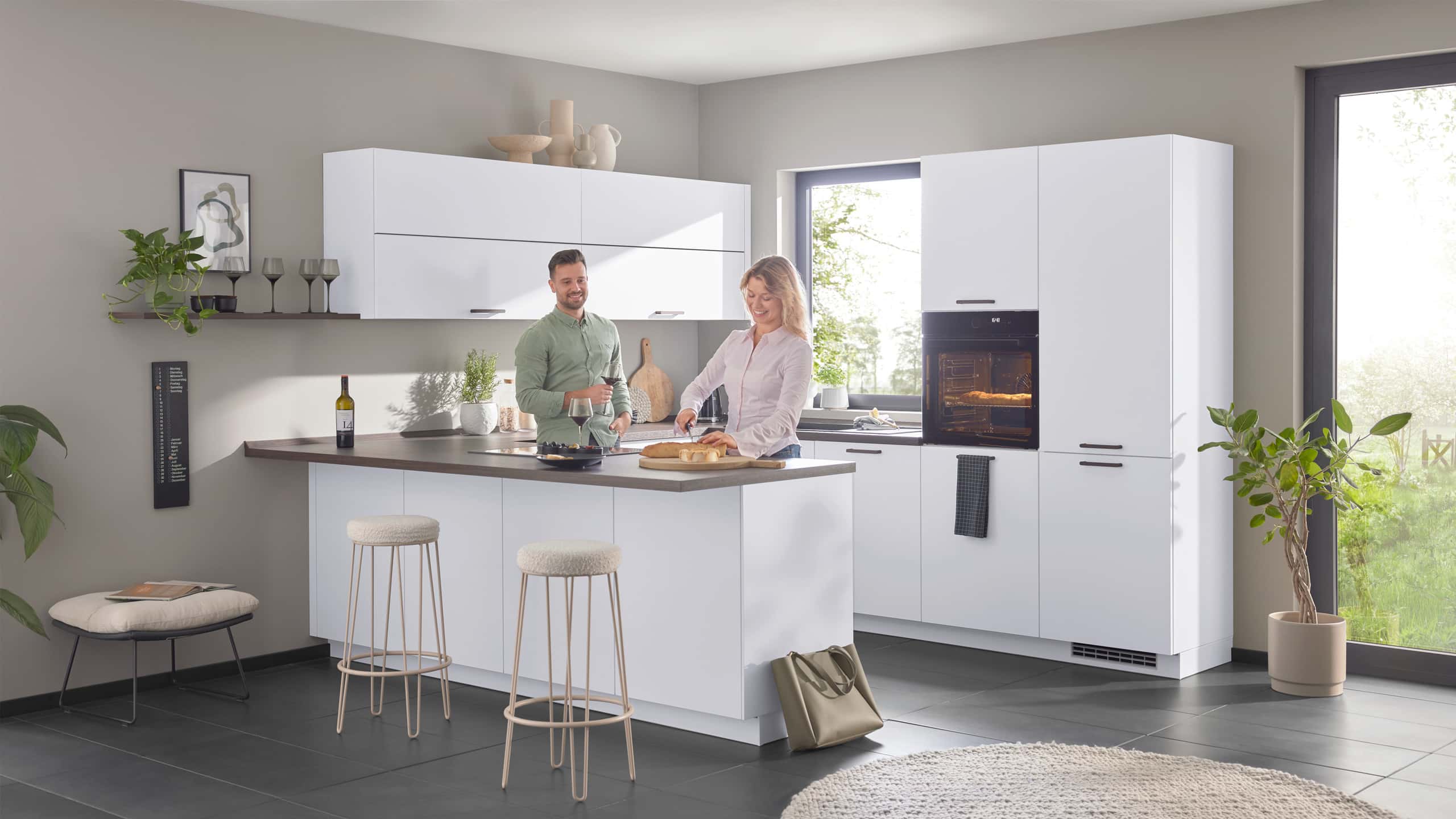 Moderne Familienküche "Laser" in U-Form von Culineo