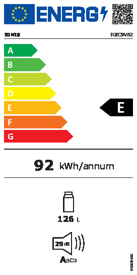 Energielabel Einbau-Kühlschrank IGIC9VS2