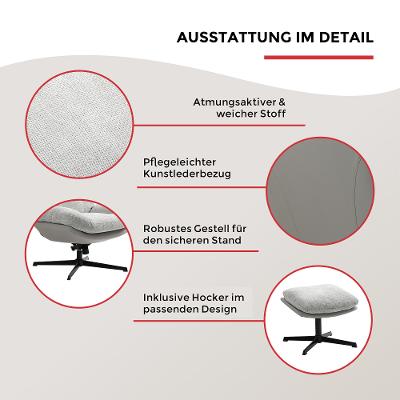 Relaxsessel mit Hocker 16880 Tolox