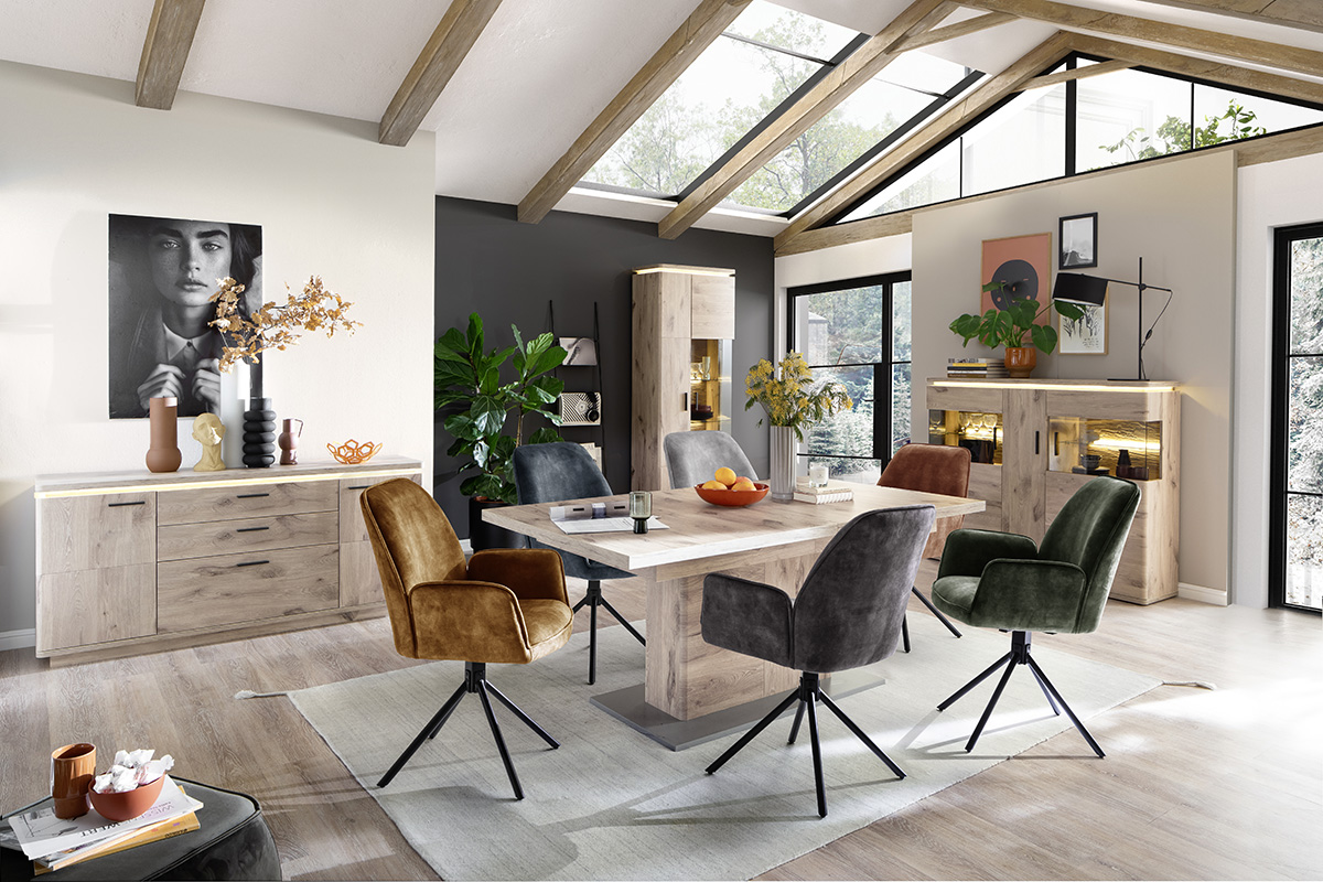 4 Fuß Stuhl mit Armlehnen 2er-Set Ottawa 1002984