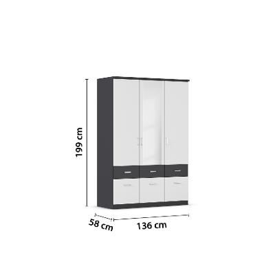 Drehtürenschrank,3-trg.,1 SPT,6 SBK Bremen-Extra AD7482.OR98