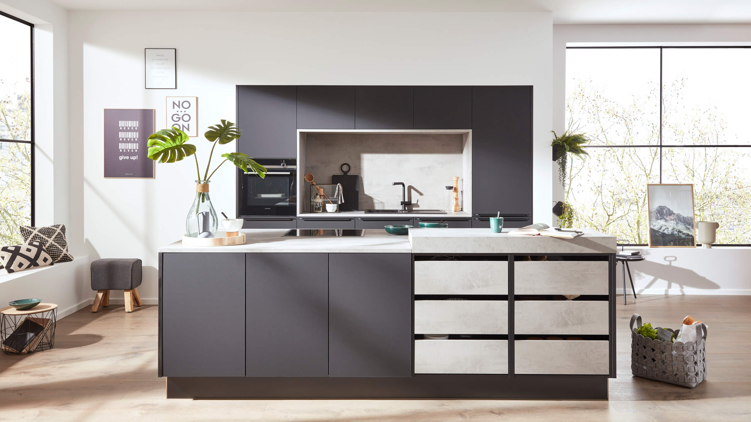 Designküche "Serie 3047" mit Insel von Interliving