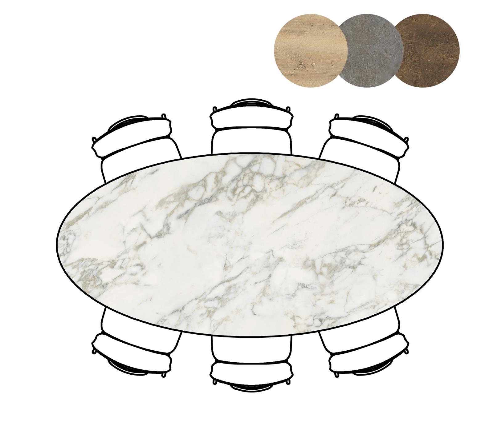Tisch ellipse Masura 45786WIT