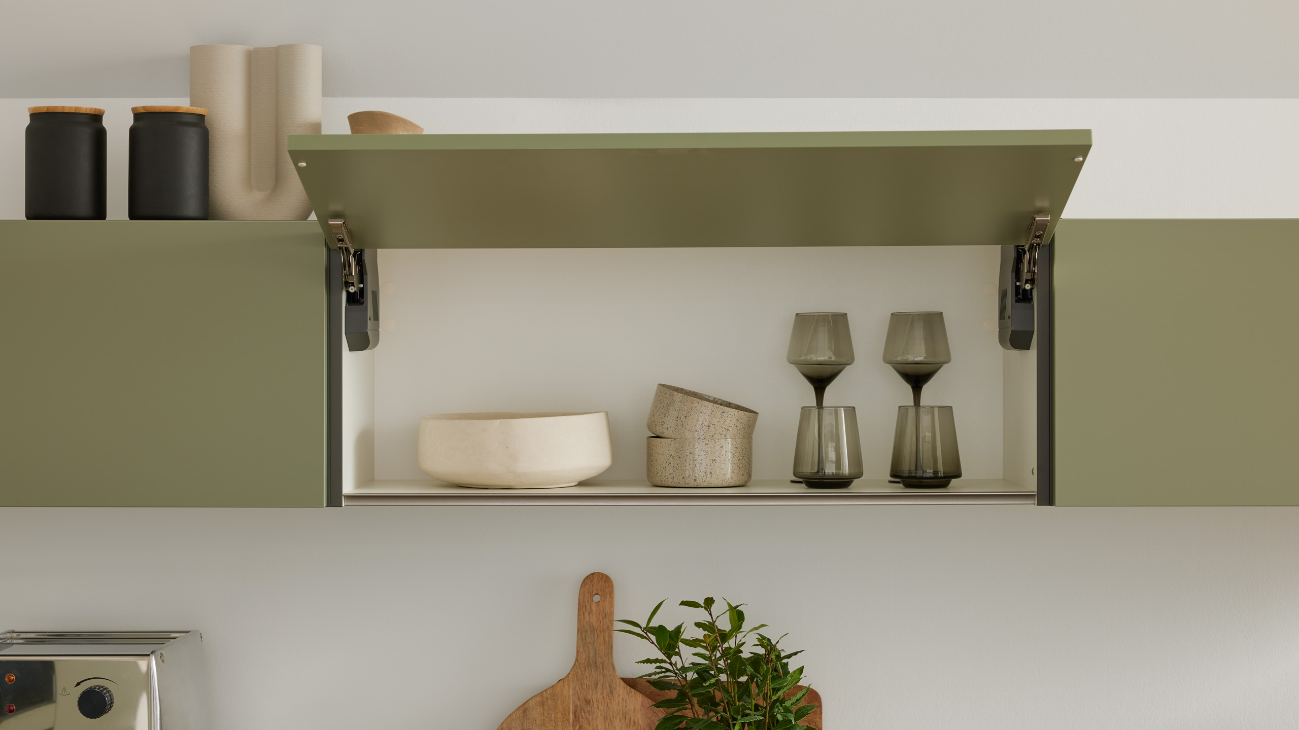 Grifflose Trendküche "Senso" in L-Form von Culineo