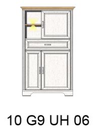 Stauraumelement inkl. LED-Beleucht. Jasmin 1LG9UH06