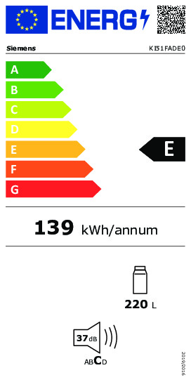 Energielabel Kühlautomat KI51FADE0