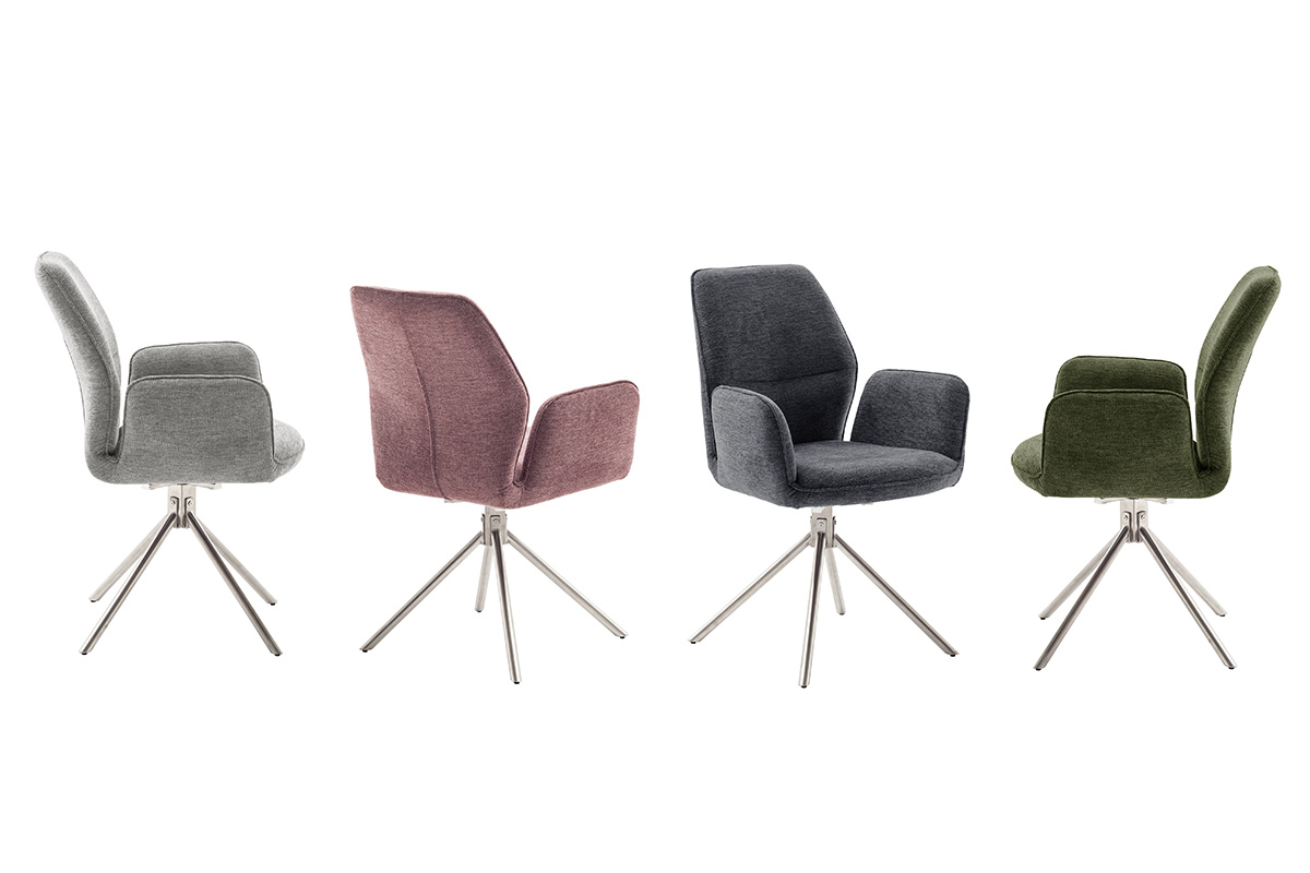 4 Fuß Stuhl mit Armlehnen 2er-Set Greyton 1004928