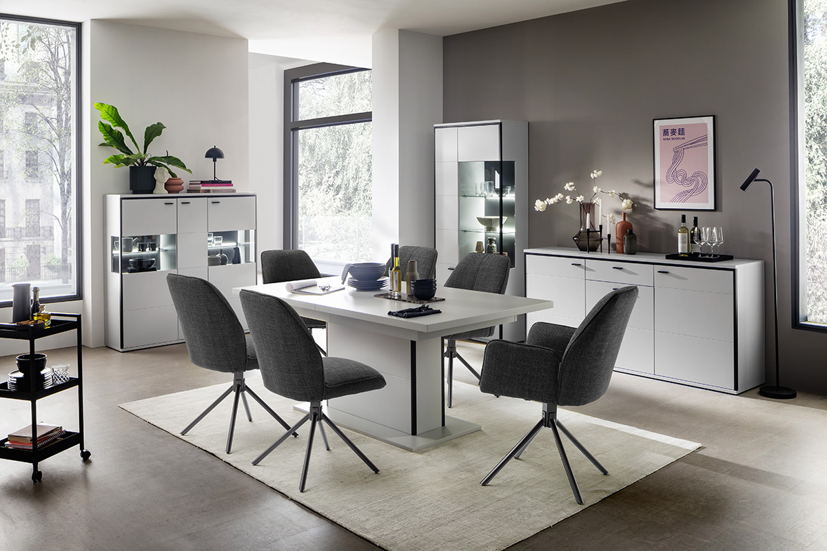 4 Fuß Stuhl mit Armlehnen 2er-Set Pemba 1001996