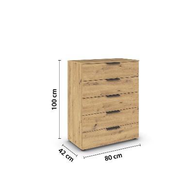 Kommode, 5 SBK Flipp A792G.6D53           Orange-Z