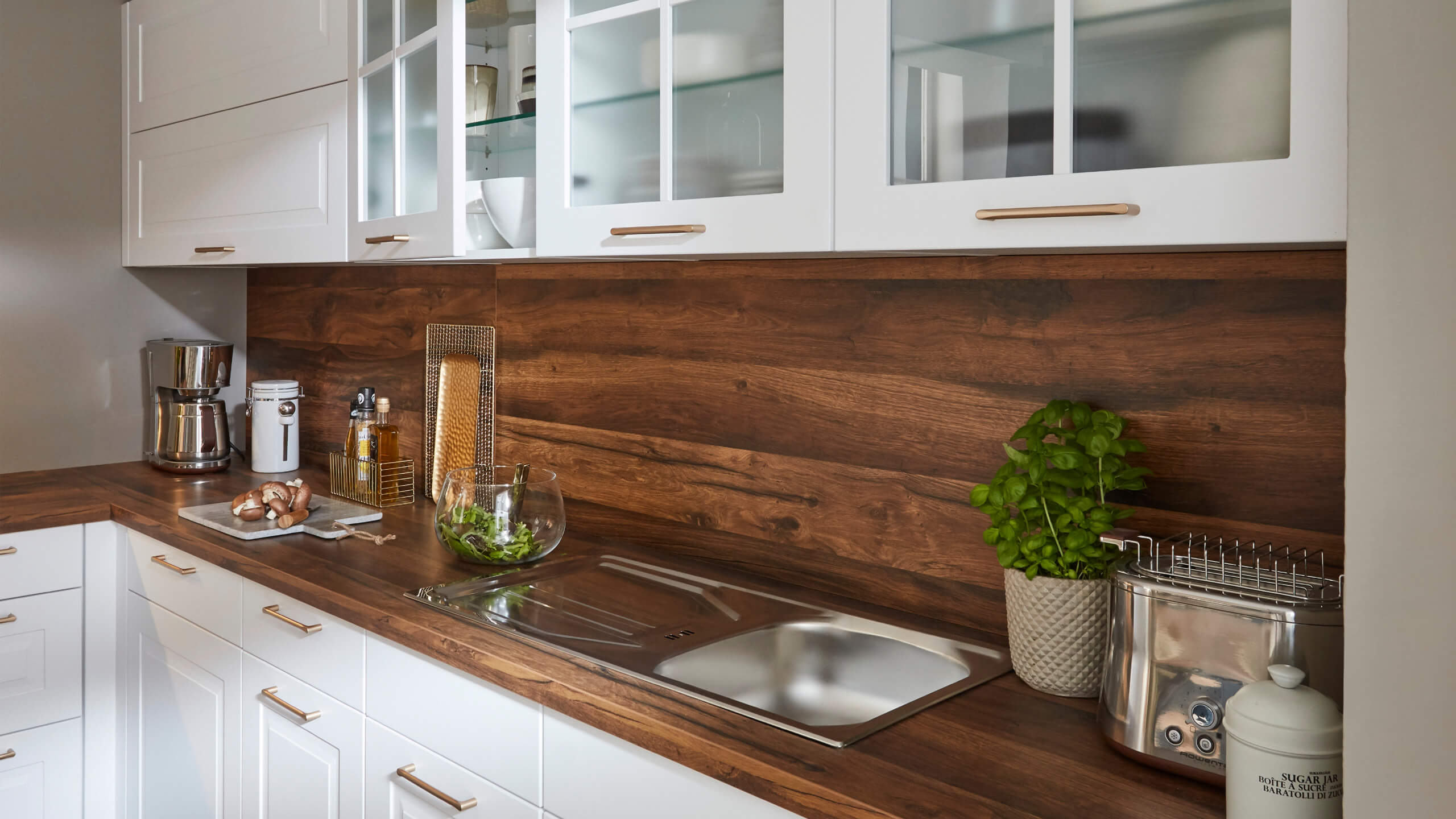 Landhausküche "Sylt" in L-Form von Nobilia