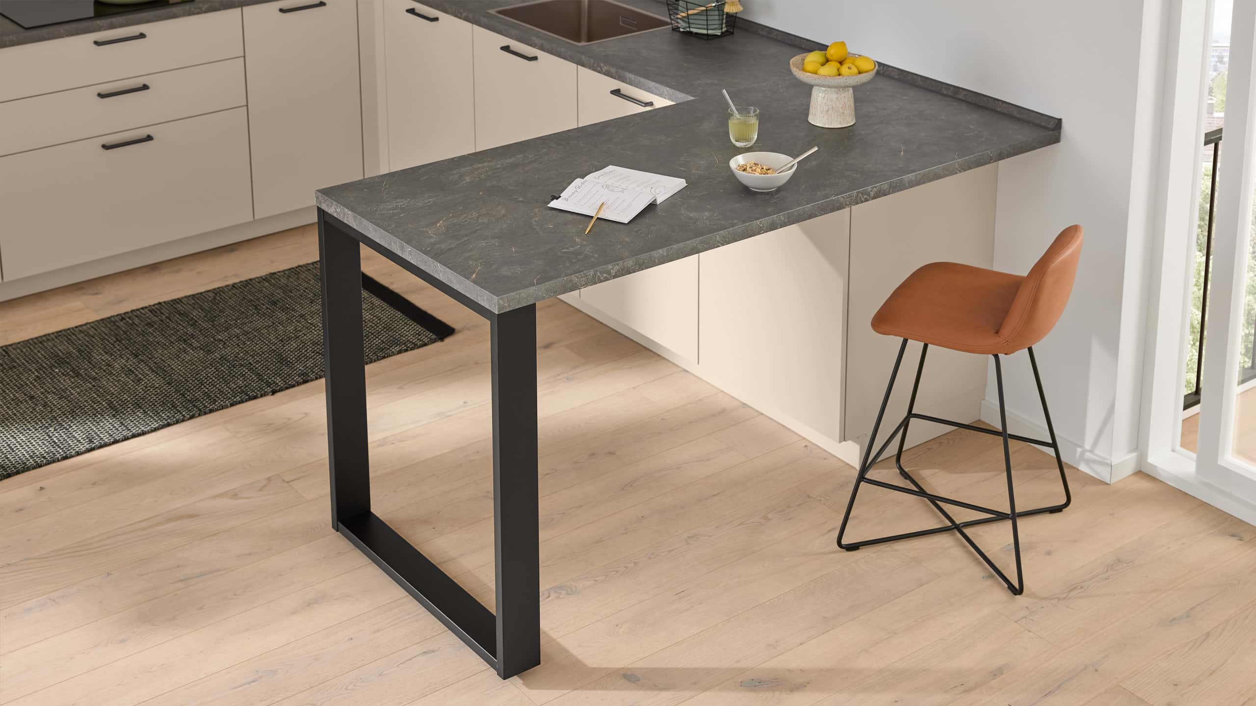 Moderne Familienküche "Laser" in L-Form von Culineo