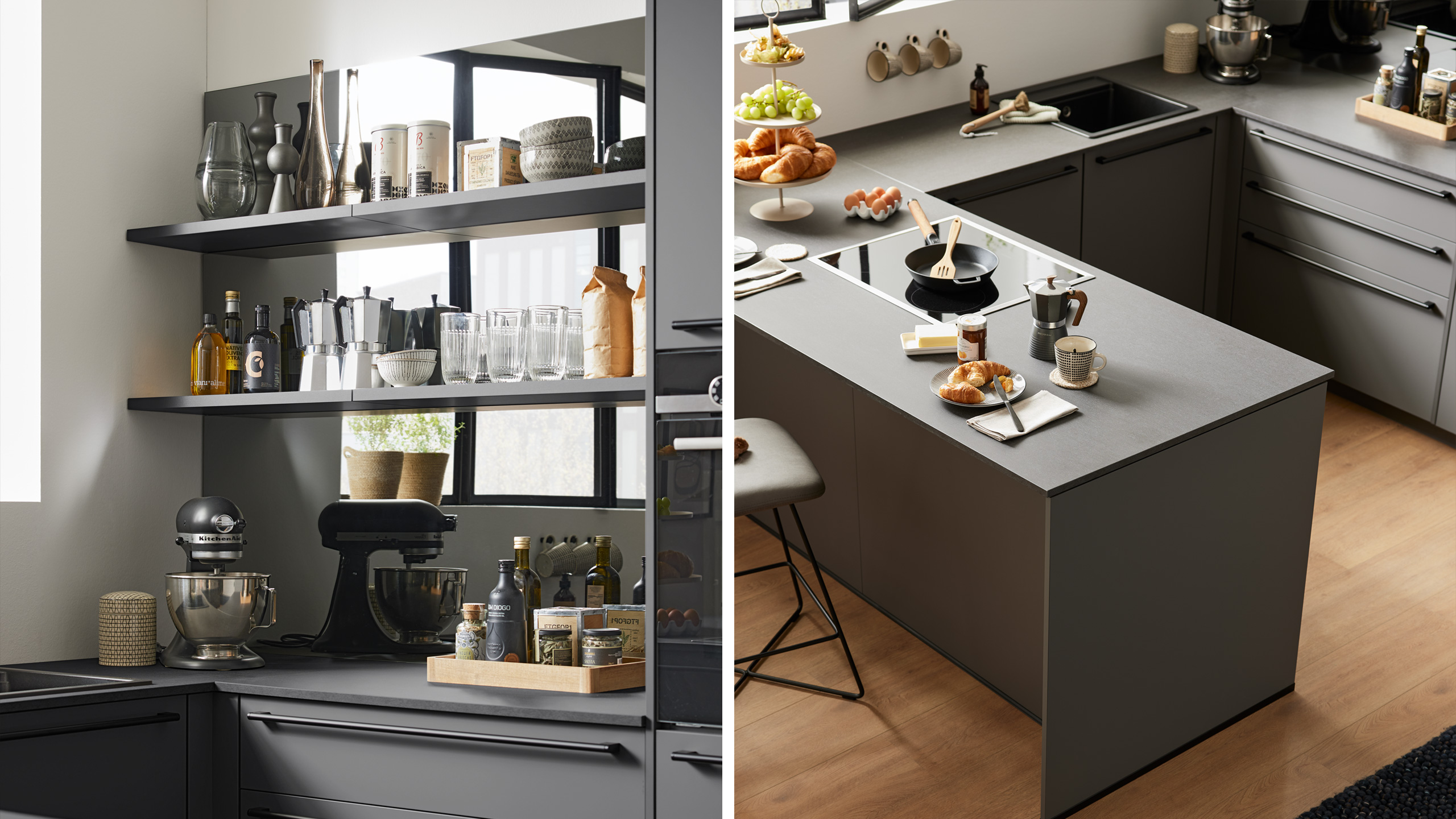 Moderne Familienküche "Senso" in U-Form von Culineo