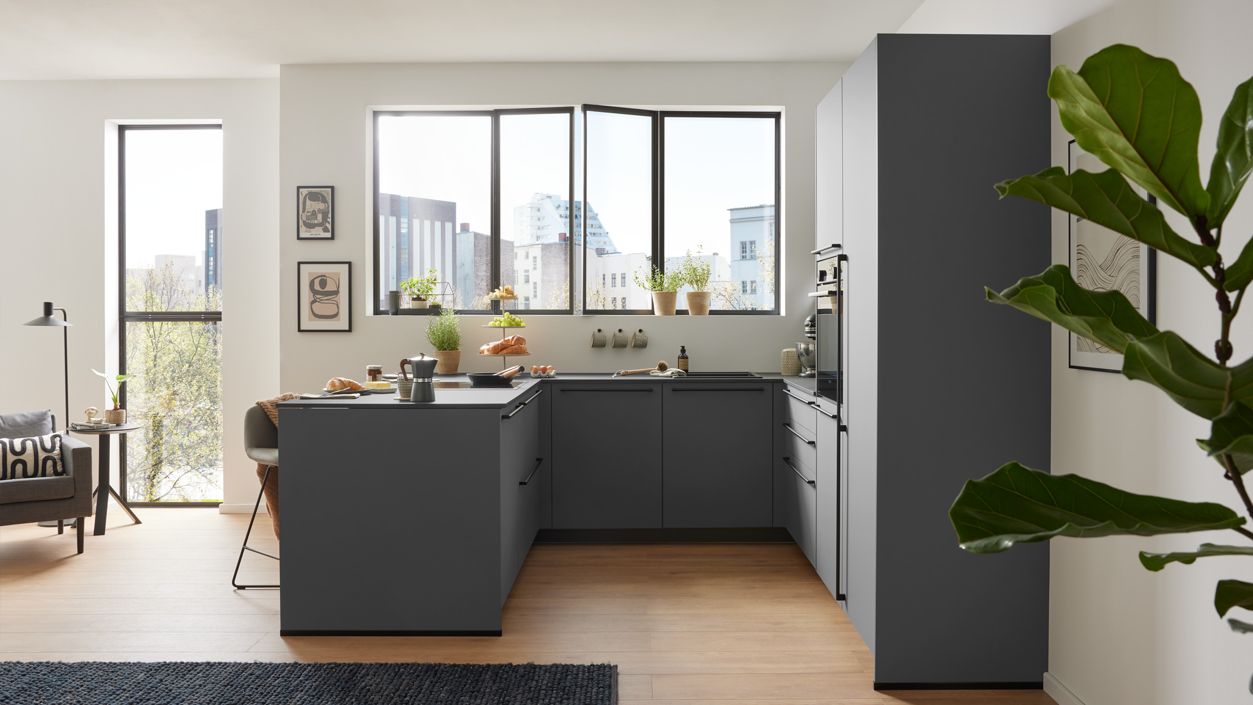 Moderne Familienküche "Senso" in U-Form von Culineo