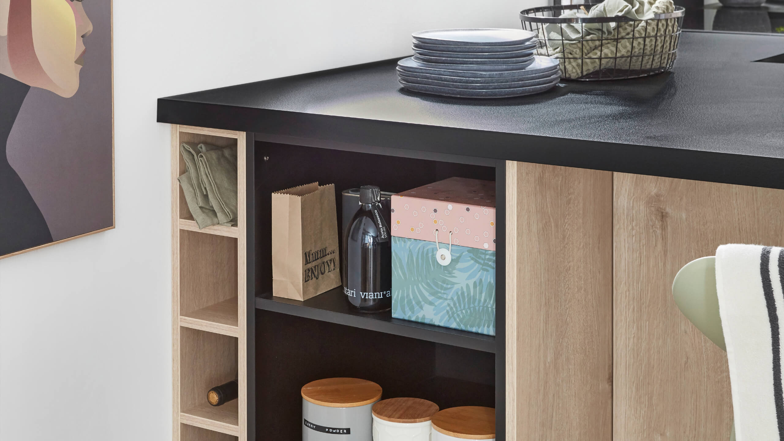 Moderne Familienküche "Natura" in U-Form von Nobilia