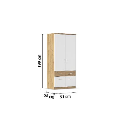 Drehtürenschrank, 2-trg., 4 SBK Bremen-Extra AD686.0R95