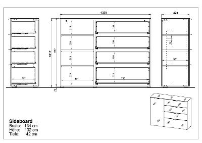 Sideboard Oakland 3697