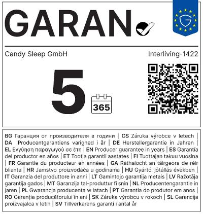 Polsterbett 180x200 VZ Interliving 1422 Typ A 90294