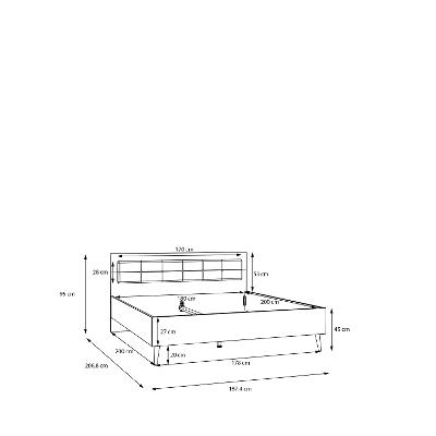 Bett Lf: ca. 180x200cm Whenua WQNL1182-M748